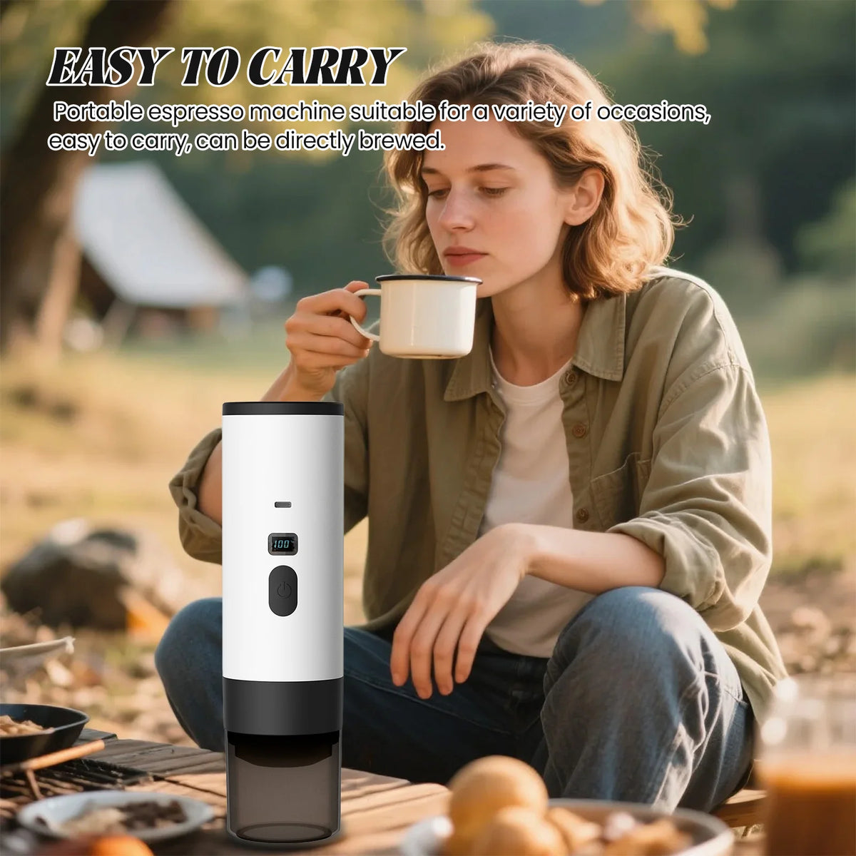 Portable Electric Capsule Coffee Machine Espresso Capsule Machine Cordless Heating Pump Press Coffee Capsule Machine Travel and Car 3 in 1 Pod Coffee Machine