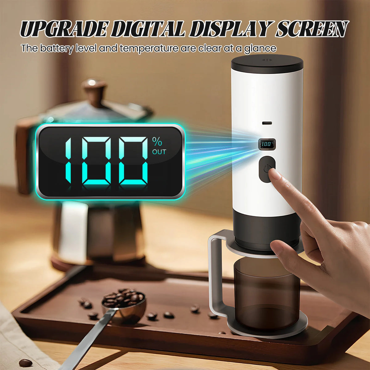 Portable Electric Capsule Coffee Machine Espresso Capsule Machine Cordless Heating Pump Press Coffee Capsule Machine Travel and Car 3 in 1 Pod Coffee Machine
