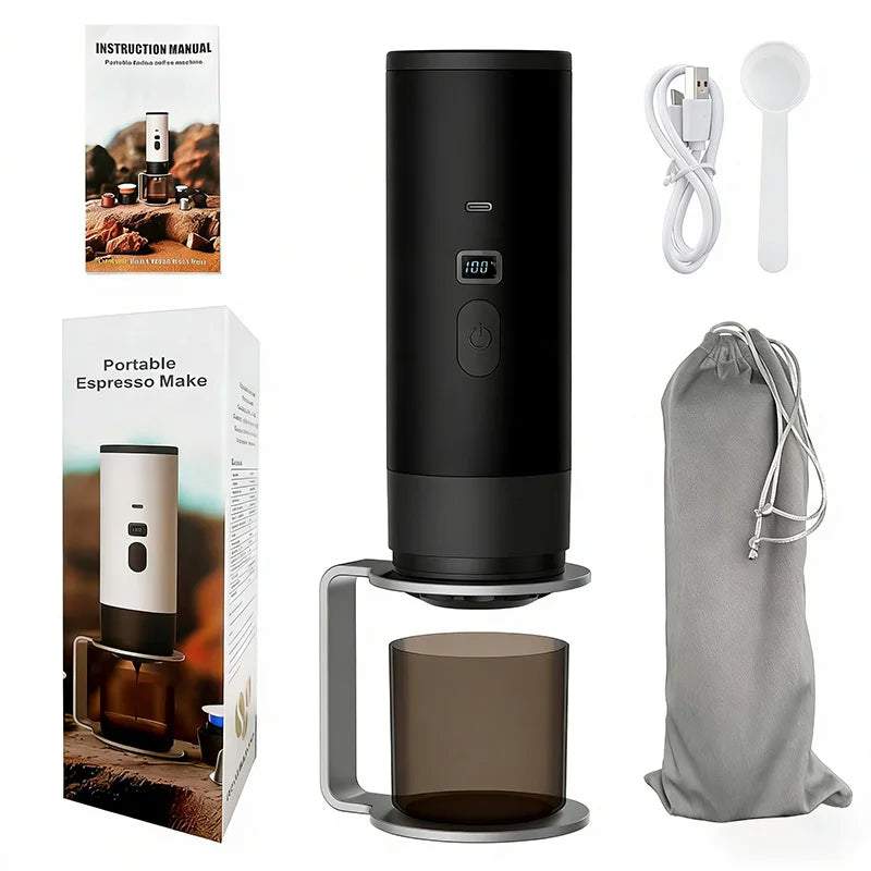 Portable Electric Capsule Coffee Machine Espresso Capsule Machine Cordless Heating Pump Press Coffee Capsule Machine Travel and Car 3 in 1 Pod Coffee Machine